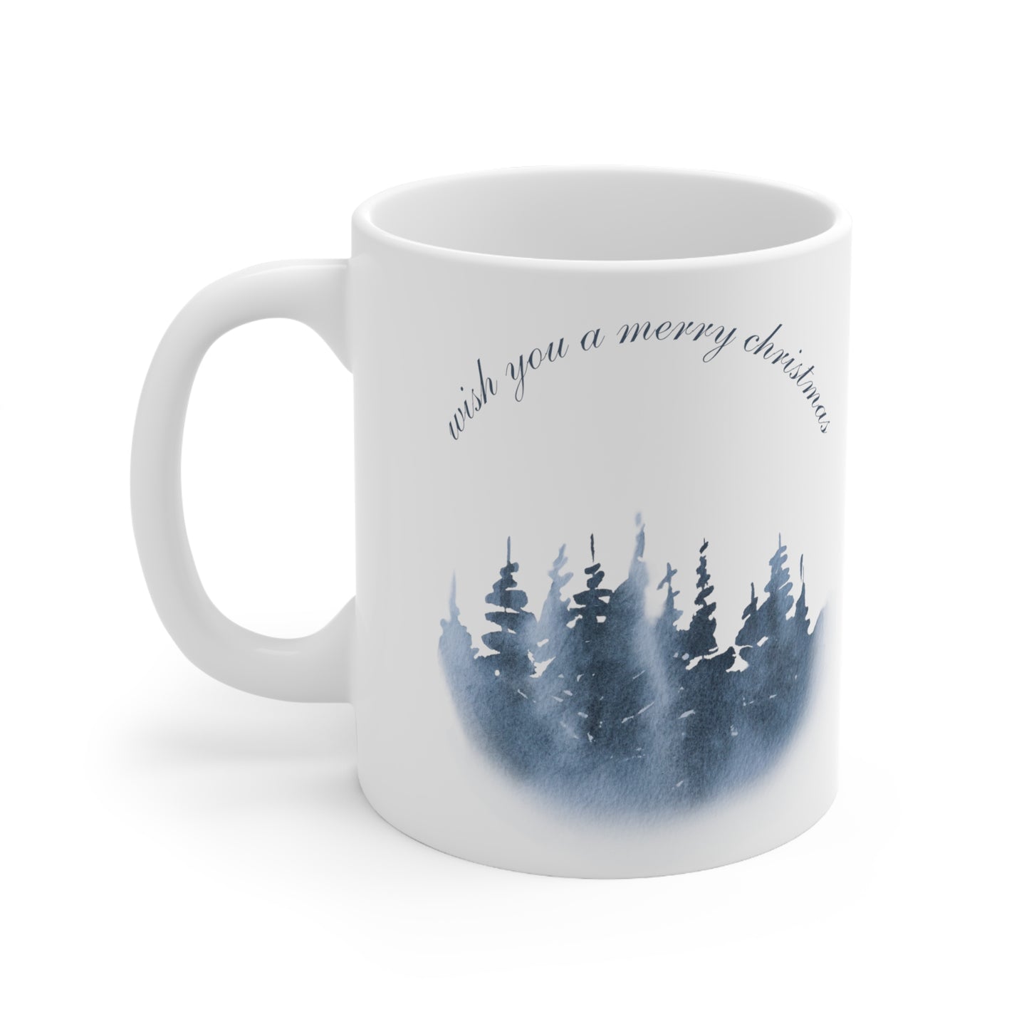 Wish You Merry Christmas Printed Ceramic Mug, 11oz