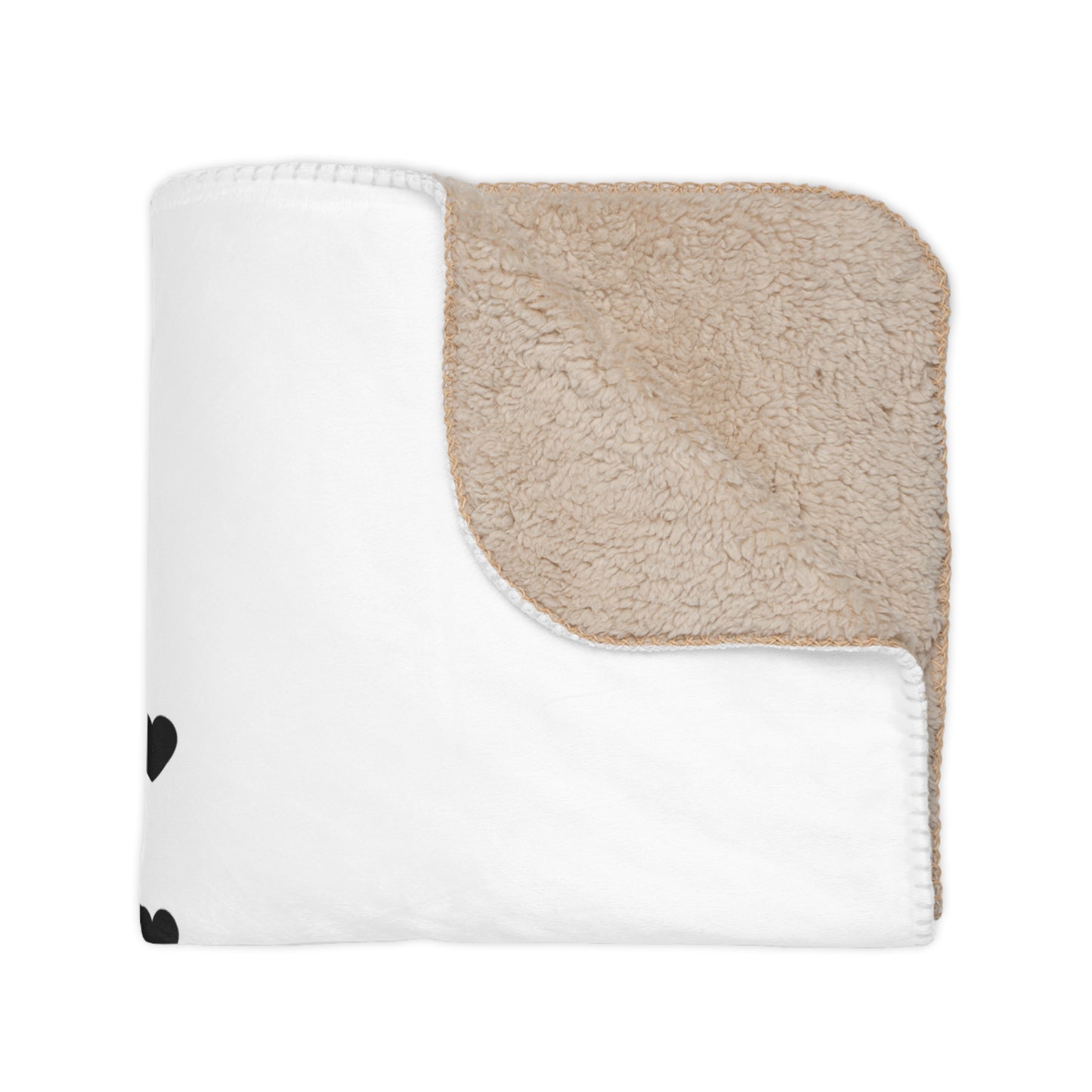 You are the one Printed Tan Sherpa Blanket for Valentines