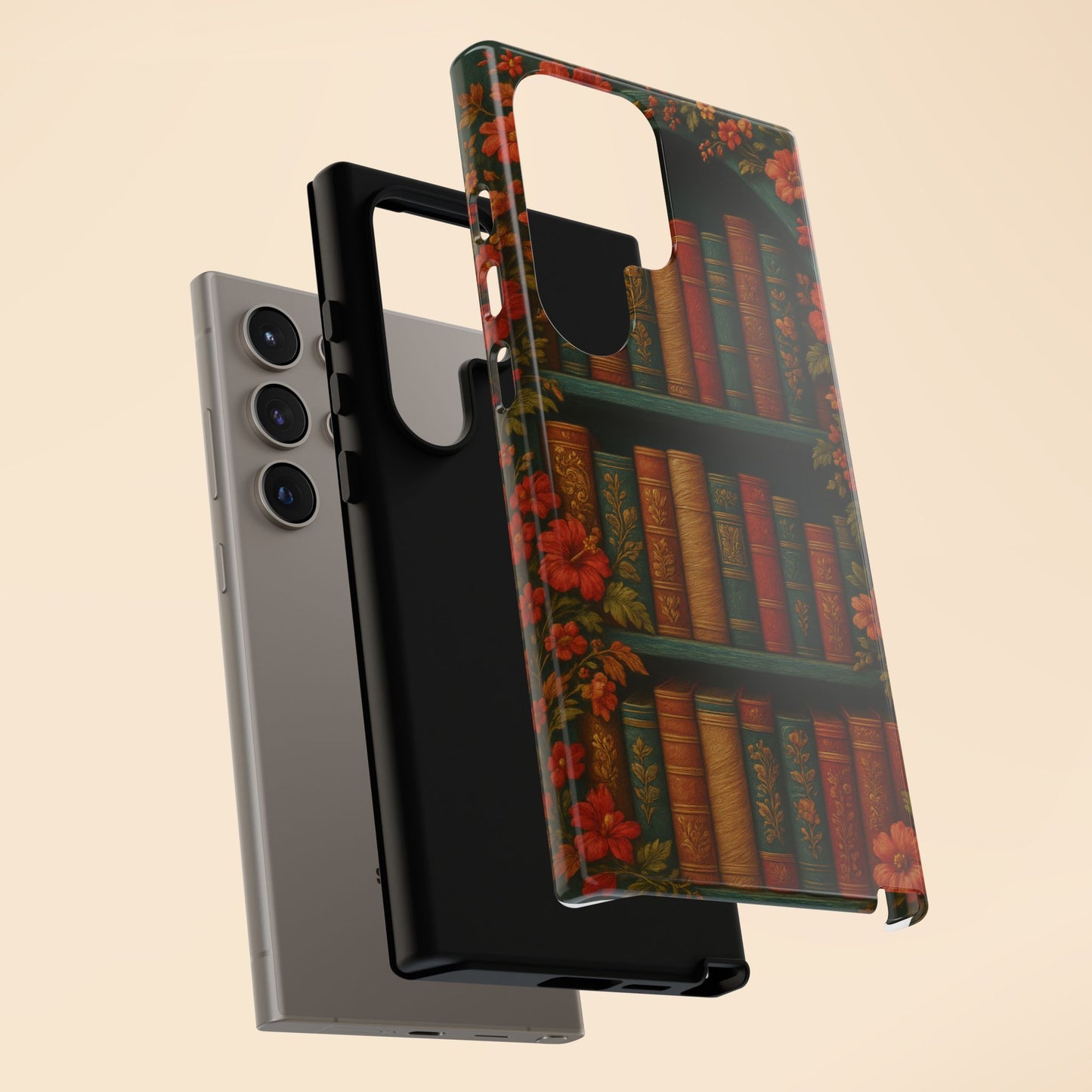 Phone Case - Bookshelf Vintage Book Lover's iPhone & Samsung Cover