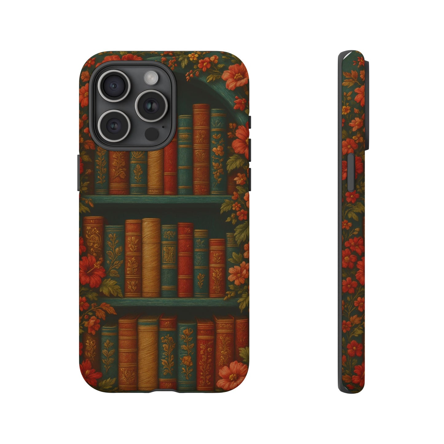 Phone Case - Bookshelf Vintage Book Lover's iPhone & Samsung Cover