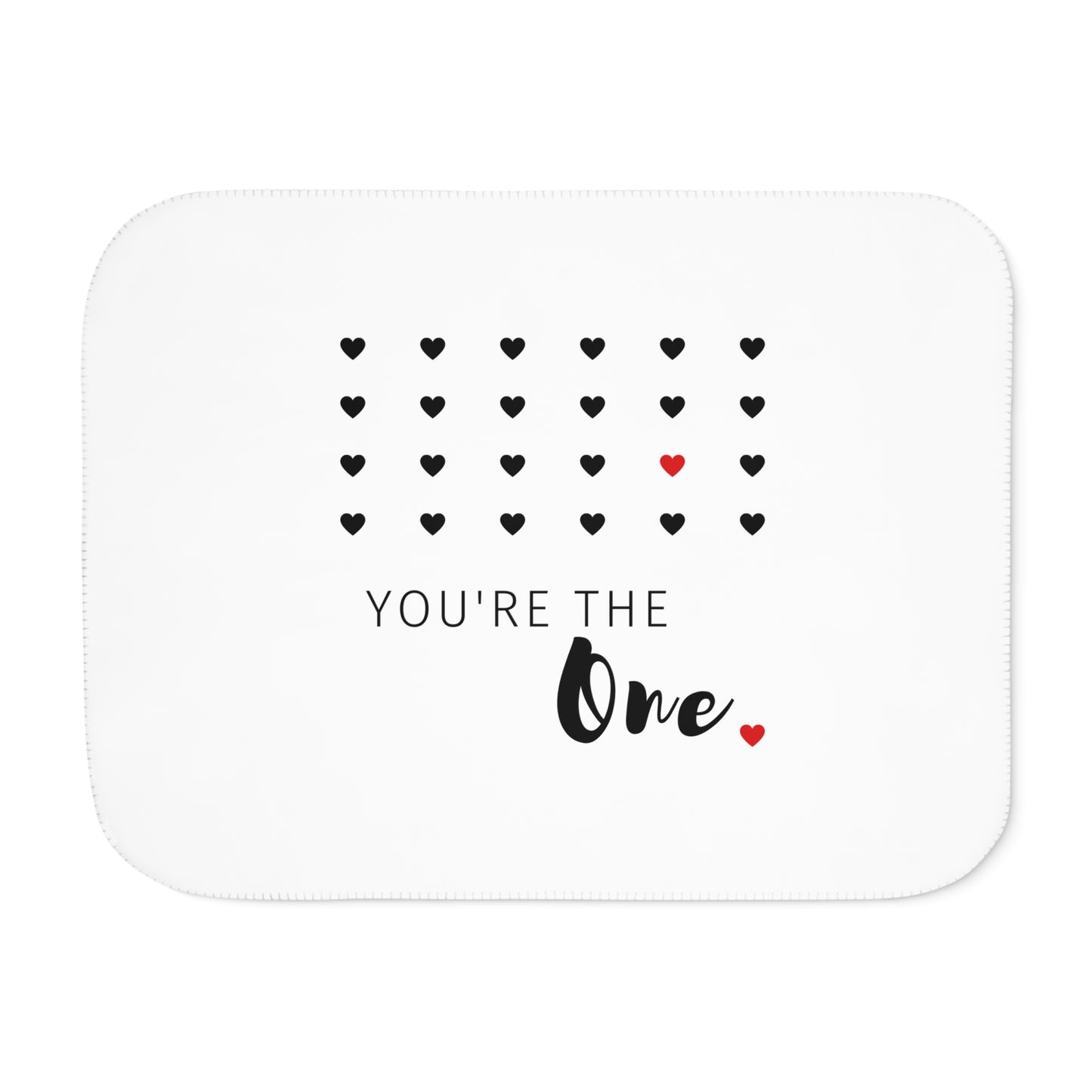 You are the one Sherpa Blenket for Valentine Day, Black