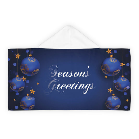 Christmas Youth Hooded Towel, Dark Blue