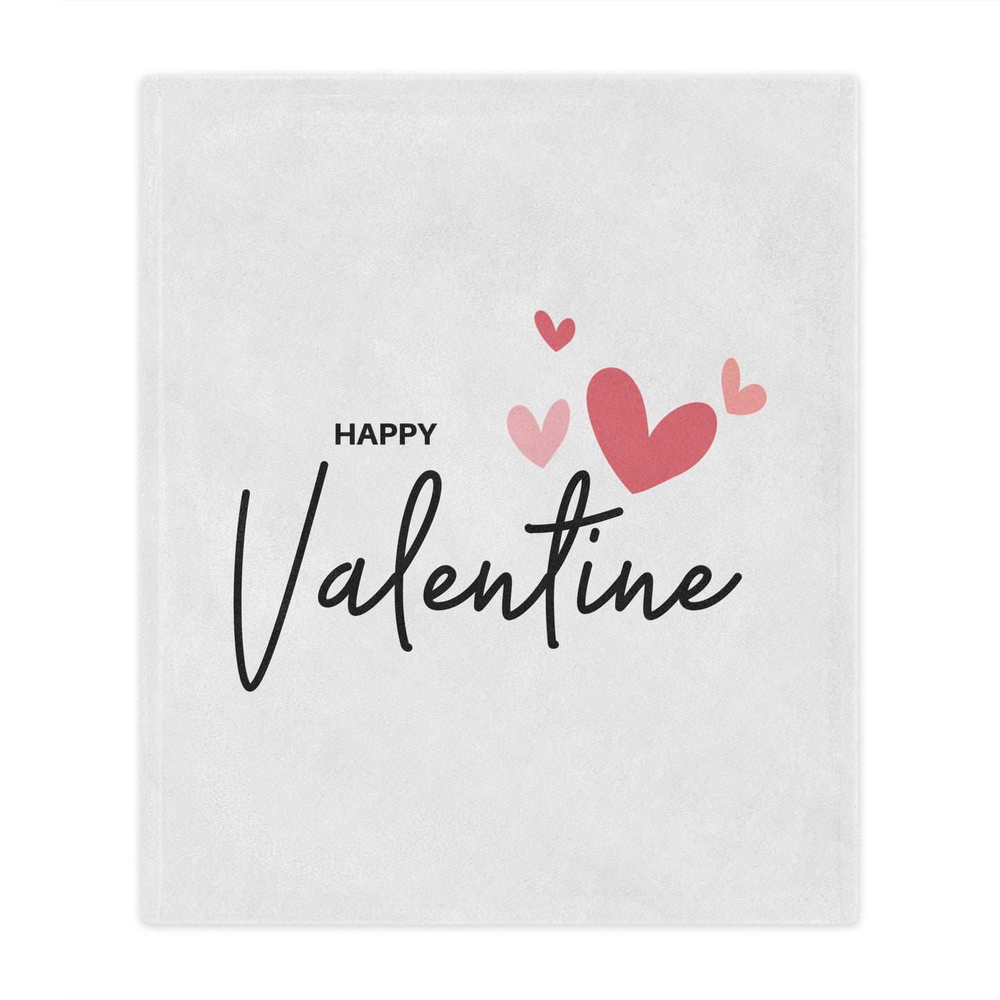 Happy Valentine with Flying Hearts Minky Blanket for Valentine