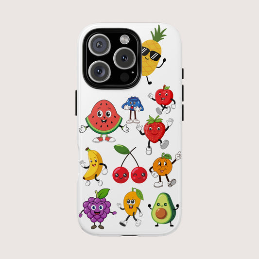Fruit-Themed Tough Phone Case – Cute & Durable Smartphone Cover with Fun Fruit Pattern | Unique Gift for Teens & Trend Lovers
