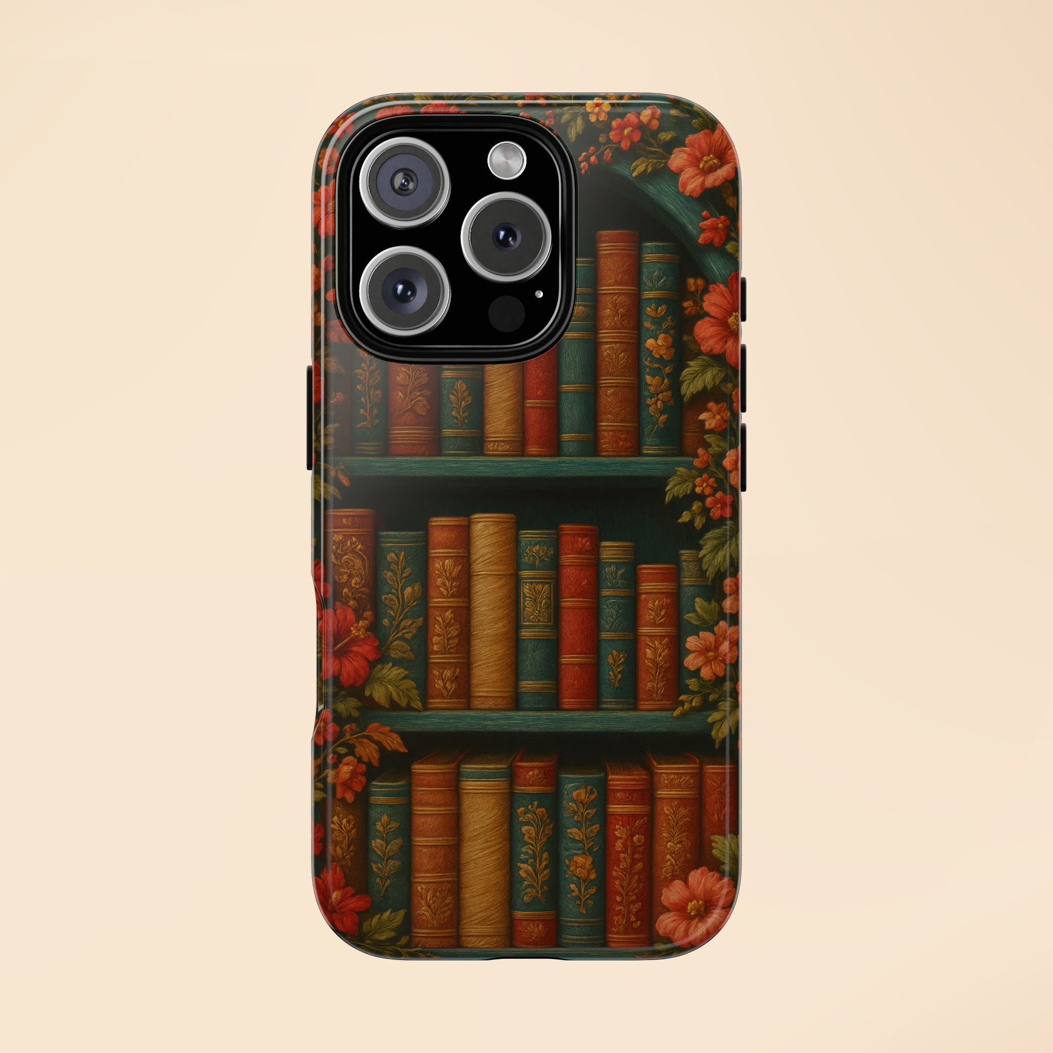 Phone Case - Bookshelf Vintage Book Lover's iPhone & Samsung Cover
