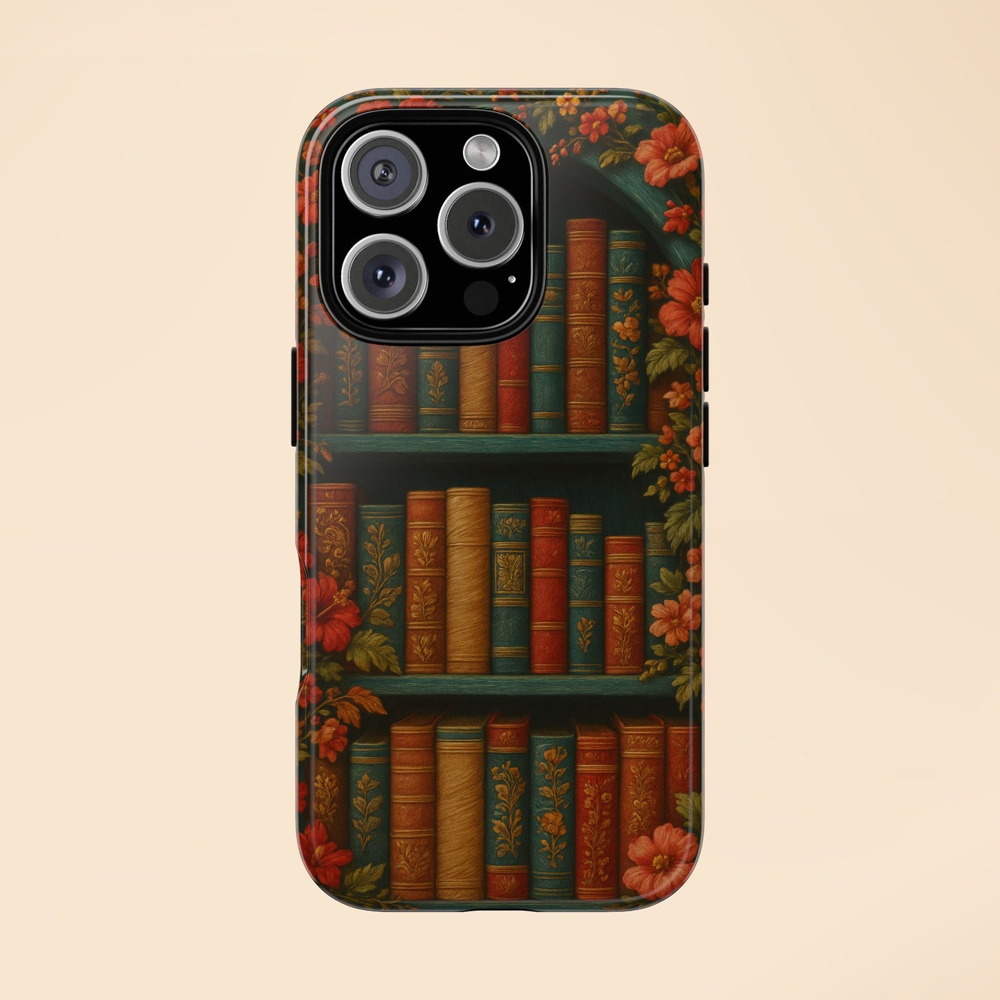 Phone Case - Bookshelf Vintage Book Lover's iPhone & Samsung Cover