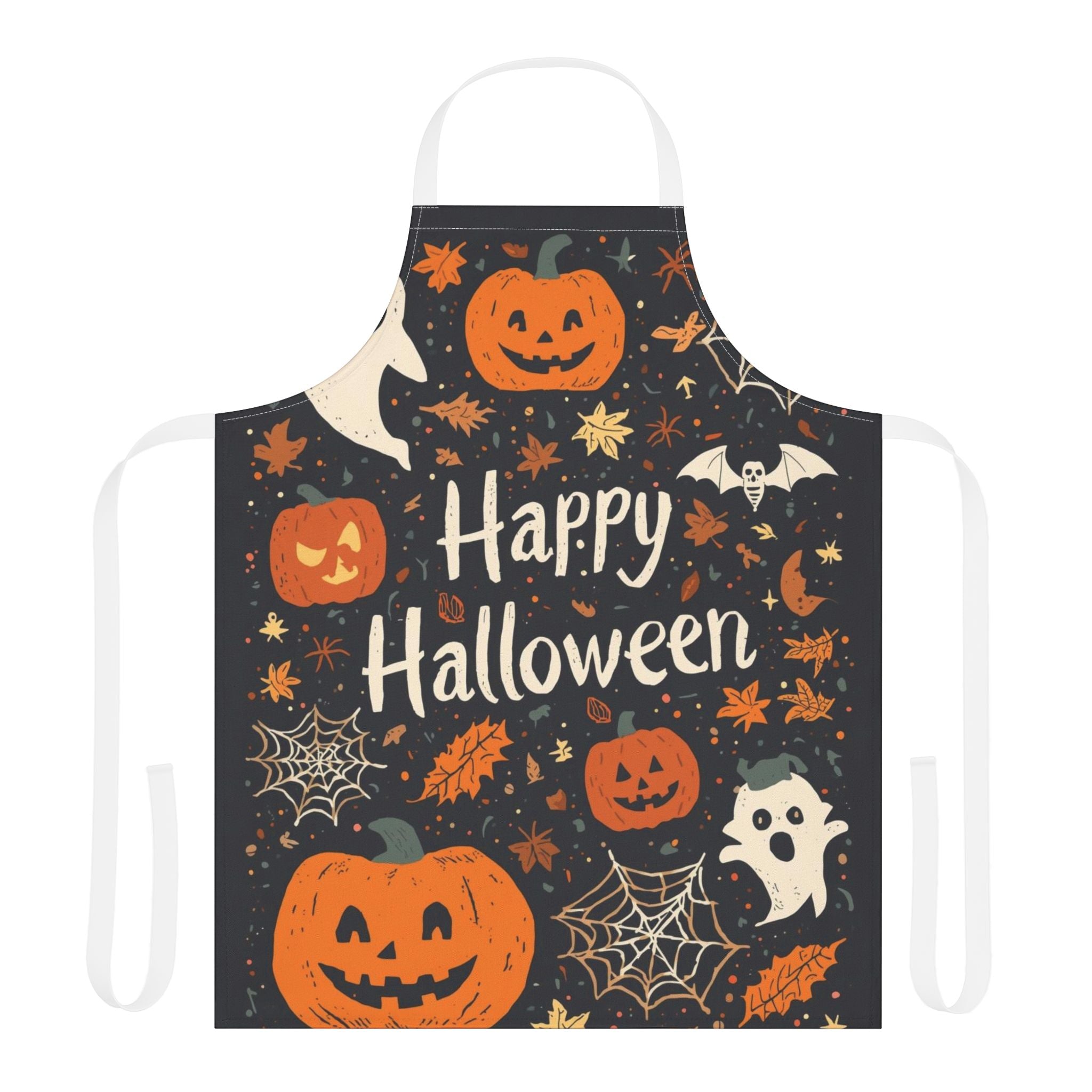 Halloween Apron – Happy Halloween Festive Apron for Baking, Cooking, and Party Hosting