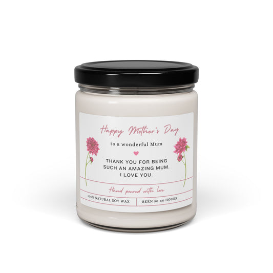 Happy Mother’s Day Floral Label Scented Soy Candle 9oz