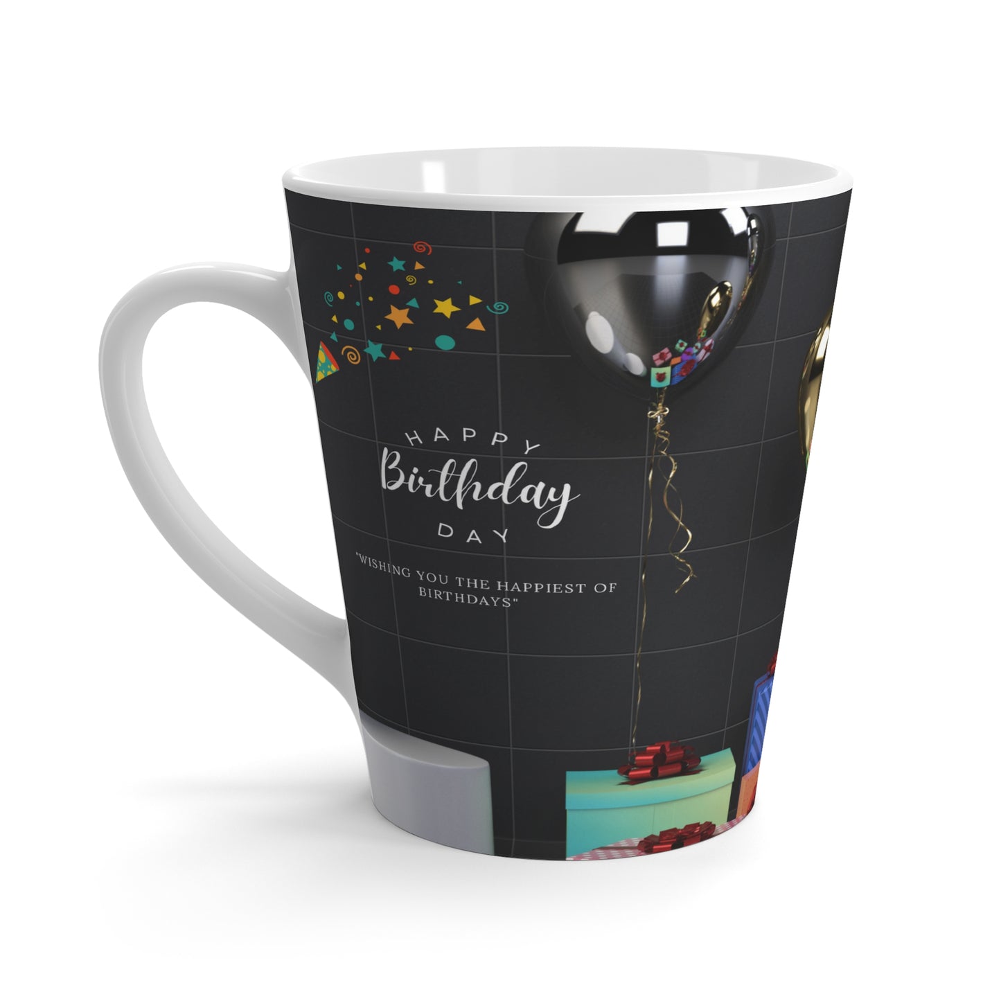 Happy Birthday Latte Mug, Latte Coffee Mug for Birthday