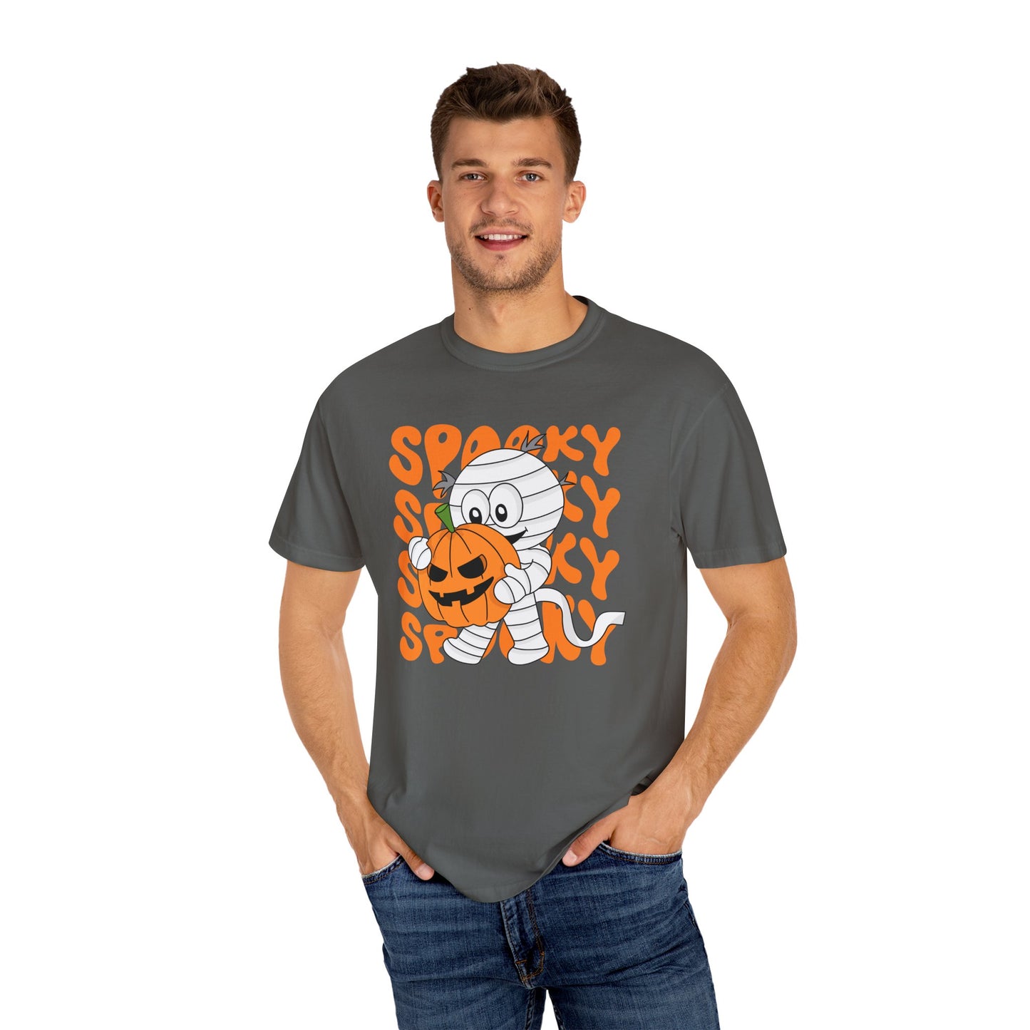 Wrapped & Ready Tee – Mummy Mischief with Pumpkin POP