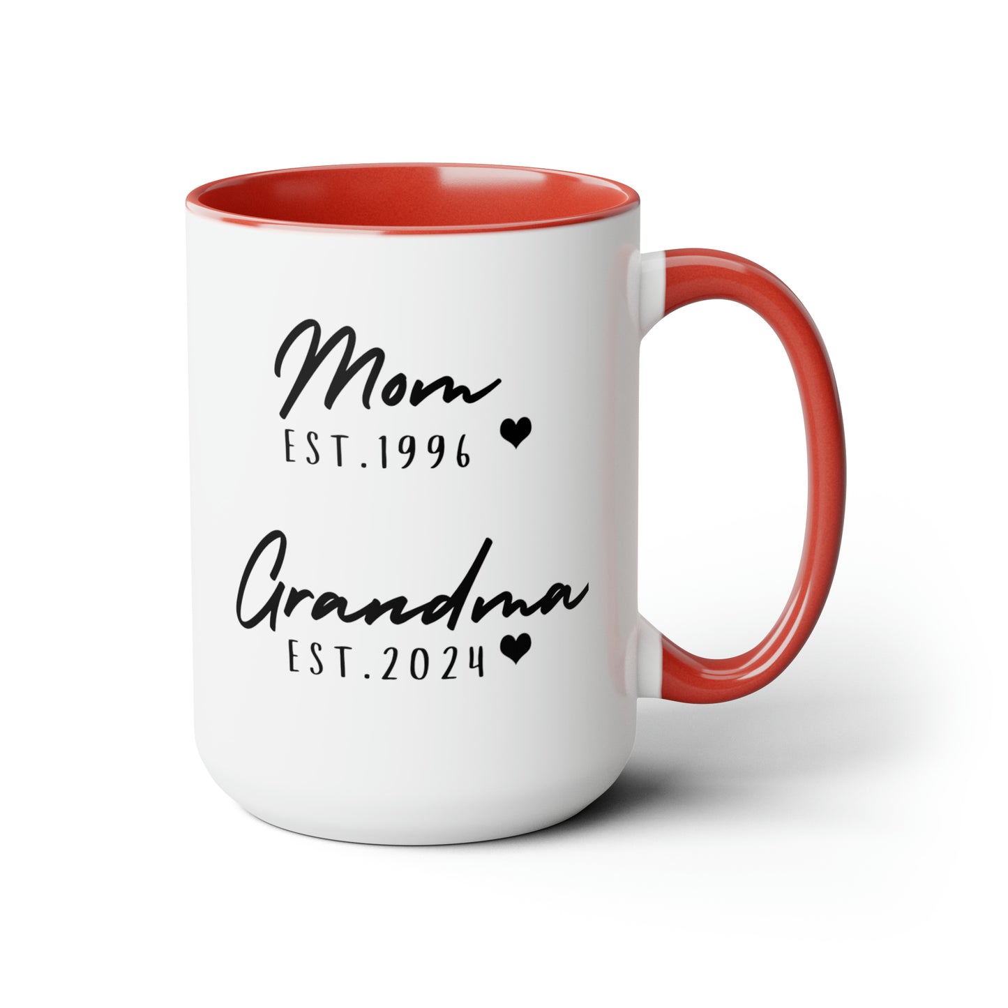 Mom & Grandmaa Custom Year Birthday Mug, Mother's Day Gift