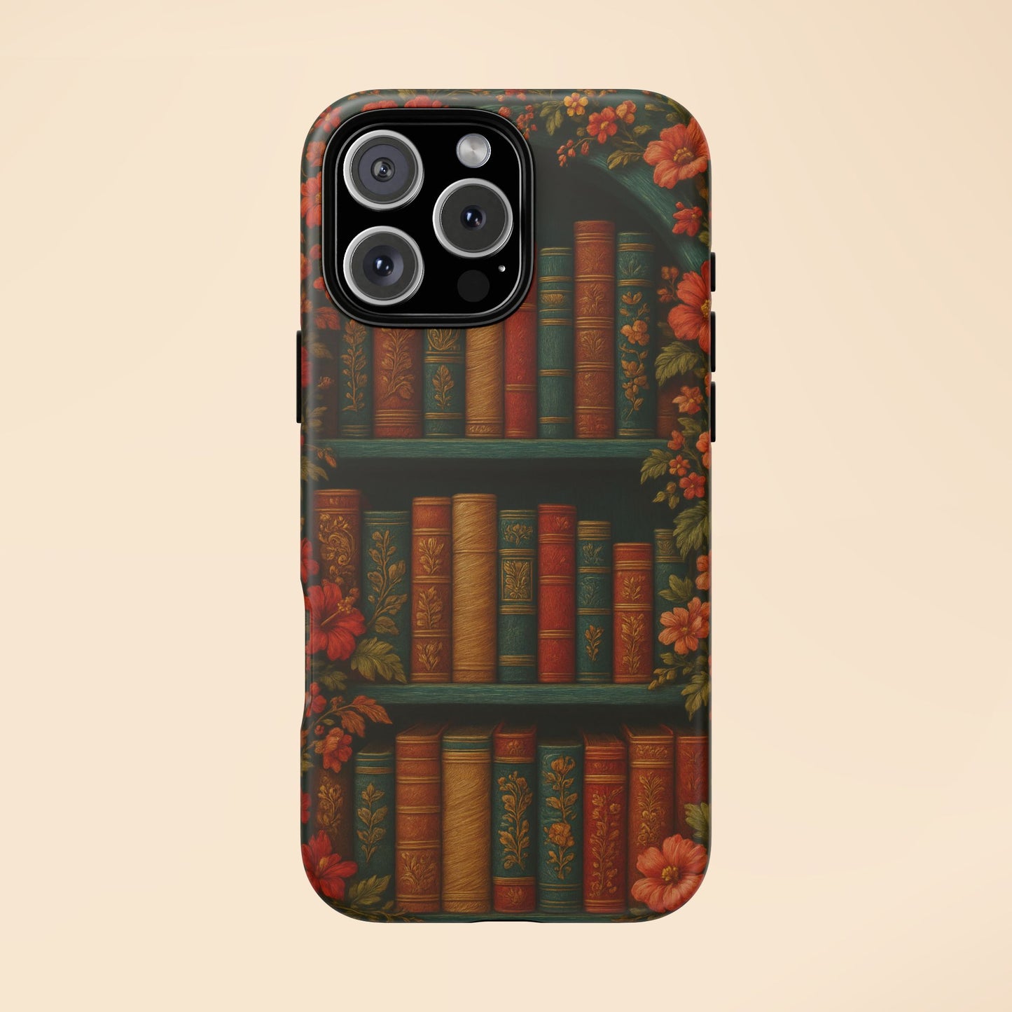 Phone Case - Bookshelf Vintage Book Lover's iPhone & Samsung Cover