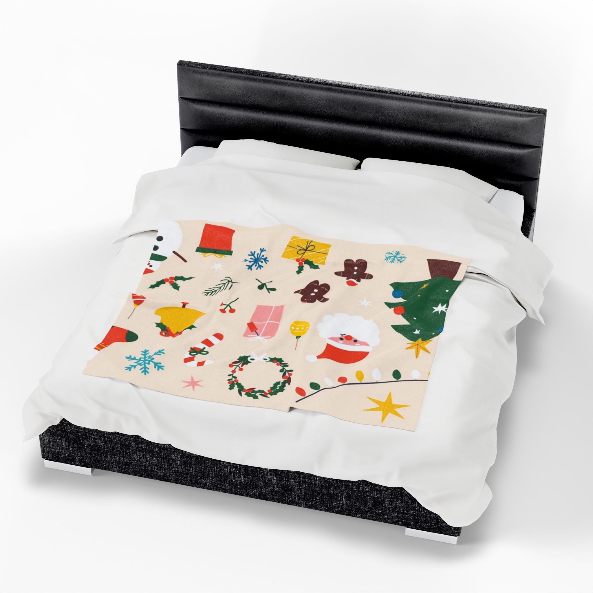 Christmas Velveteen Plush Blanket – Soft & Festive Holiday Throw