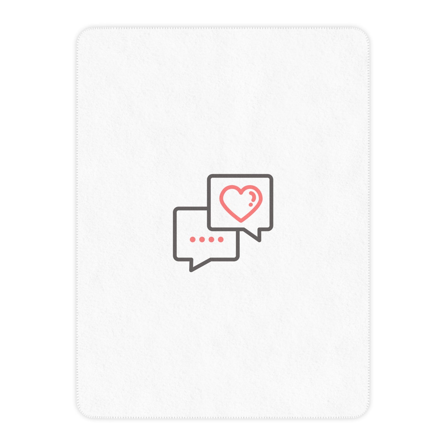 Love Printed Tan Sherpa Blanket for Couple