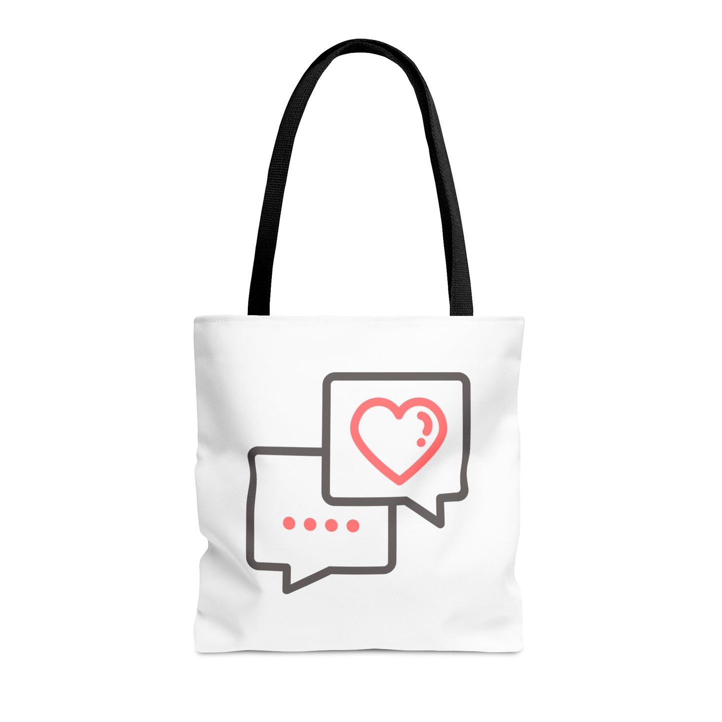 Messege from Heart Printed Tote Bag, Valentine's Tote Bag