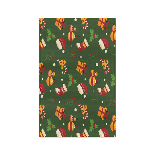 Christmas Sof Tea Towel, Green