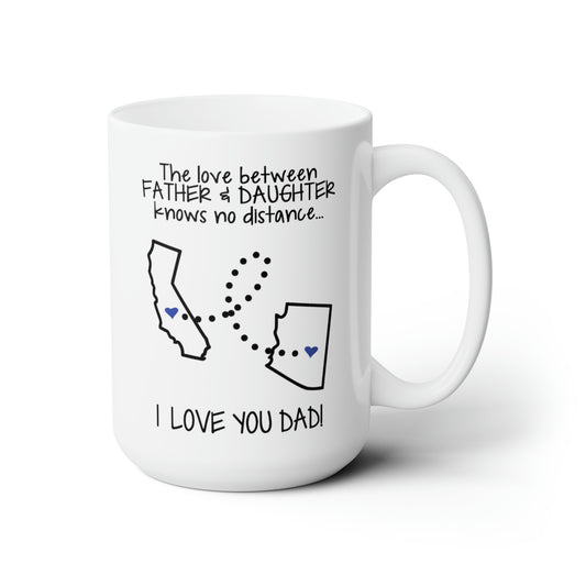 I Love You Dad Printed Custom Birthday Mug, Father's Day Mug