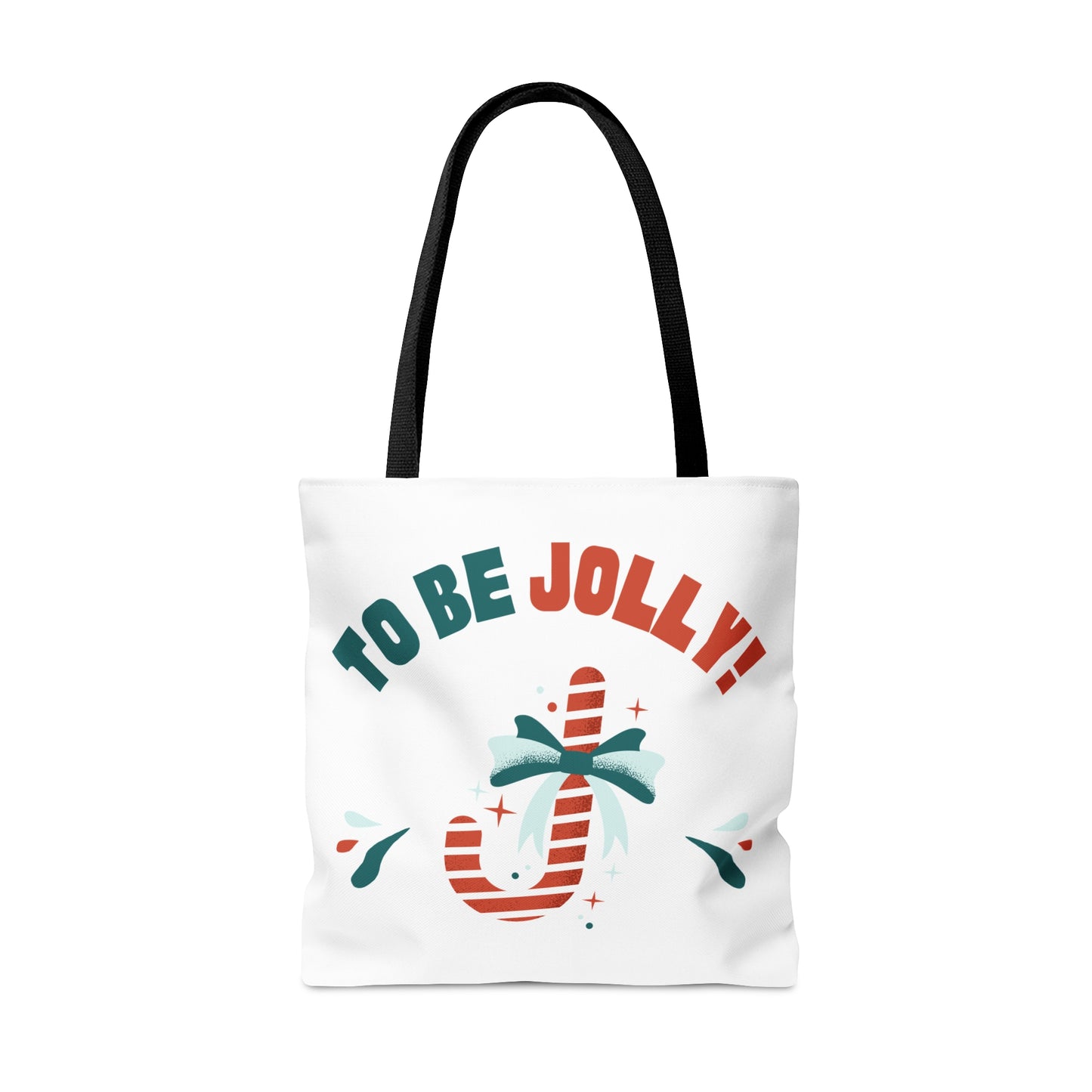 Christmas Tote Bag with “‘TIS THE SEASON” Santa Hat Design – Durable All-Over Print Holiday Carryall in 3 Sizes