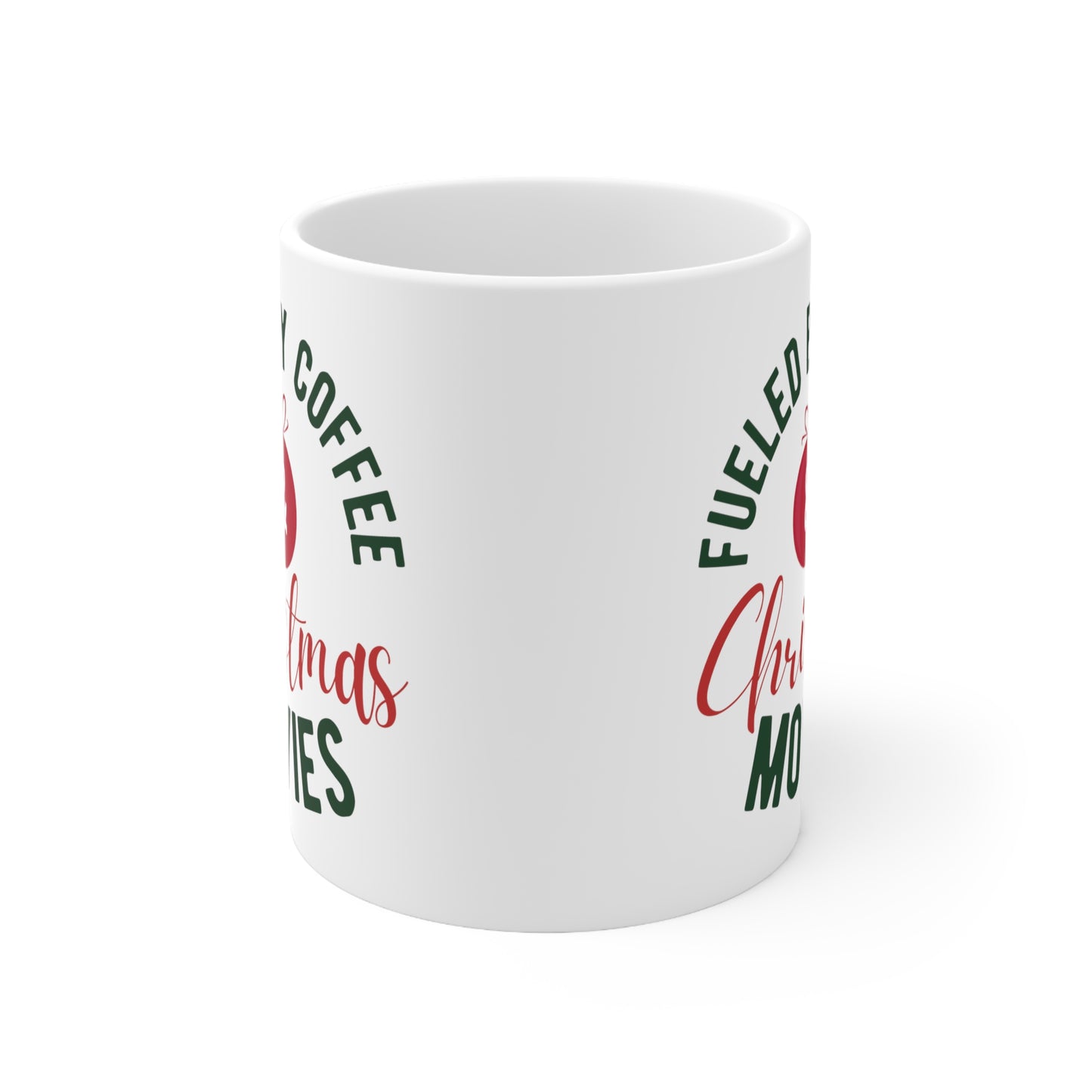 Fueled by Coffee Ceramic Christmas Mug, 11oz
