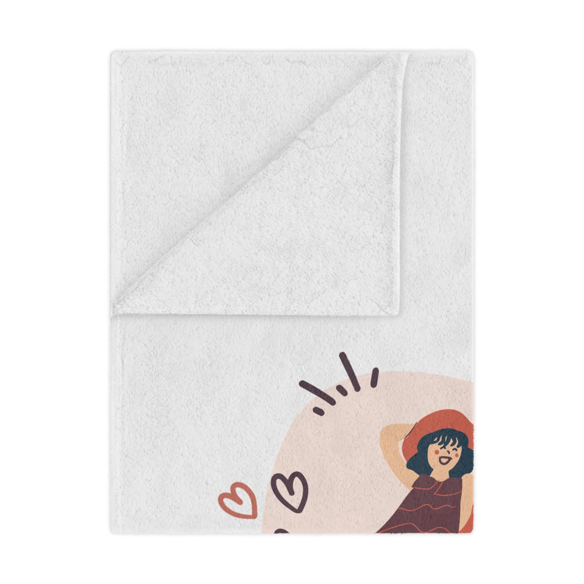 Couple on Cycle Printed Velveteen Minky Blanket for Valentine