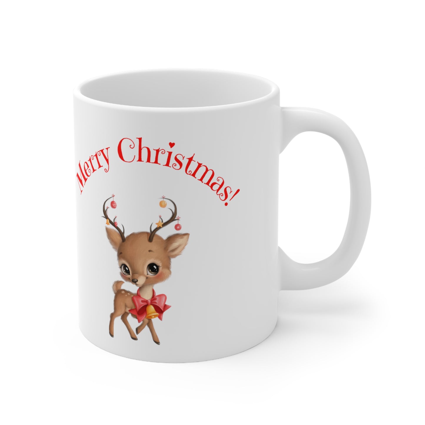 Merry Christmas Wishes Ceramic Mug, 11oz