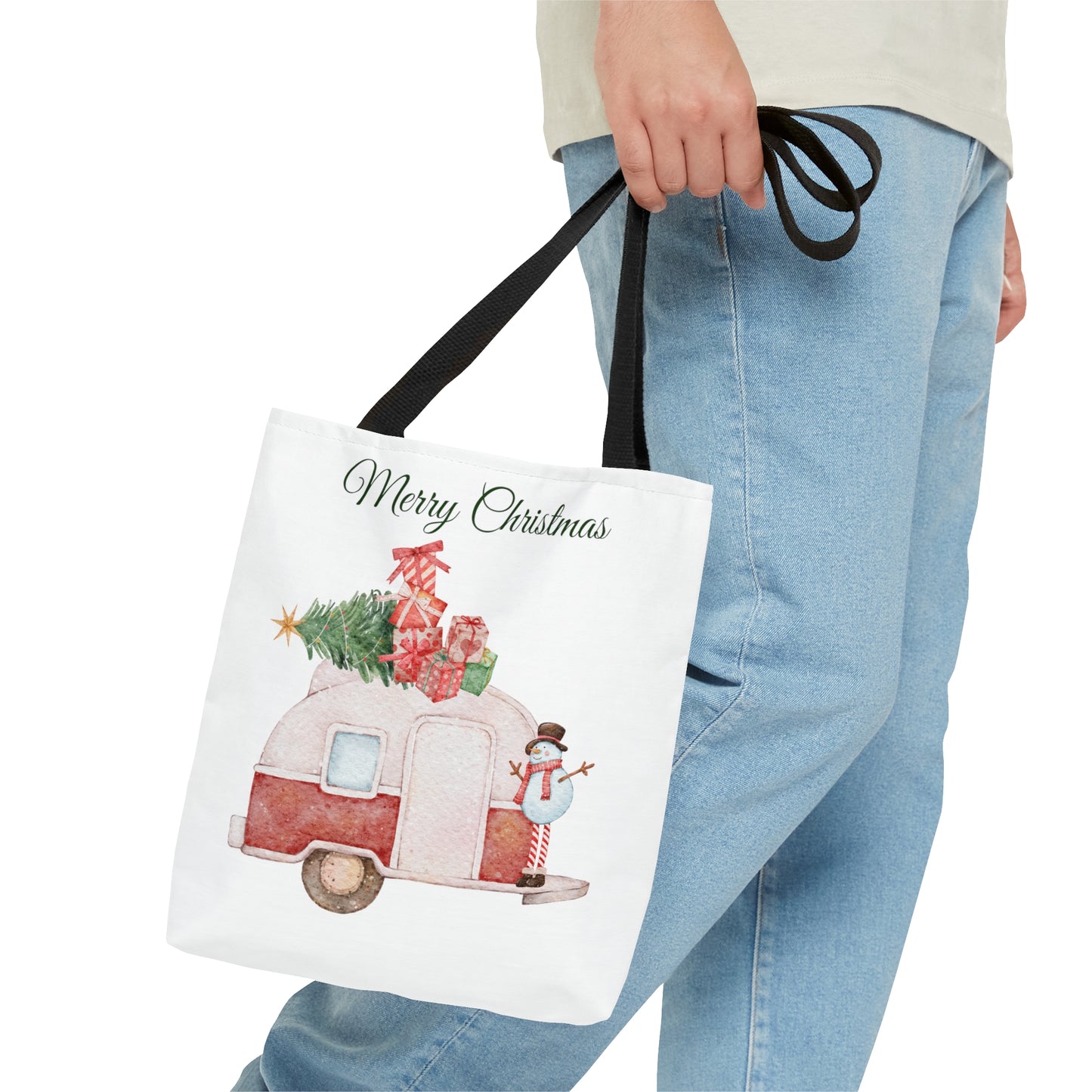 Merry Christmas Printed Tote Bags for Her & Him