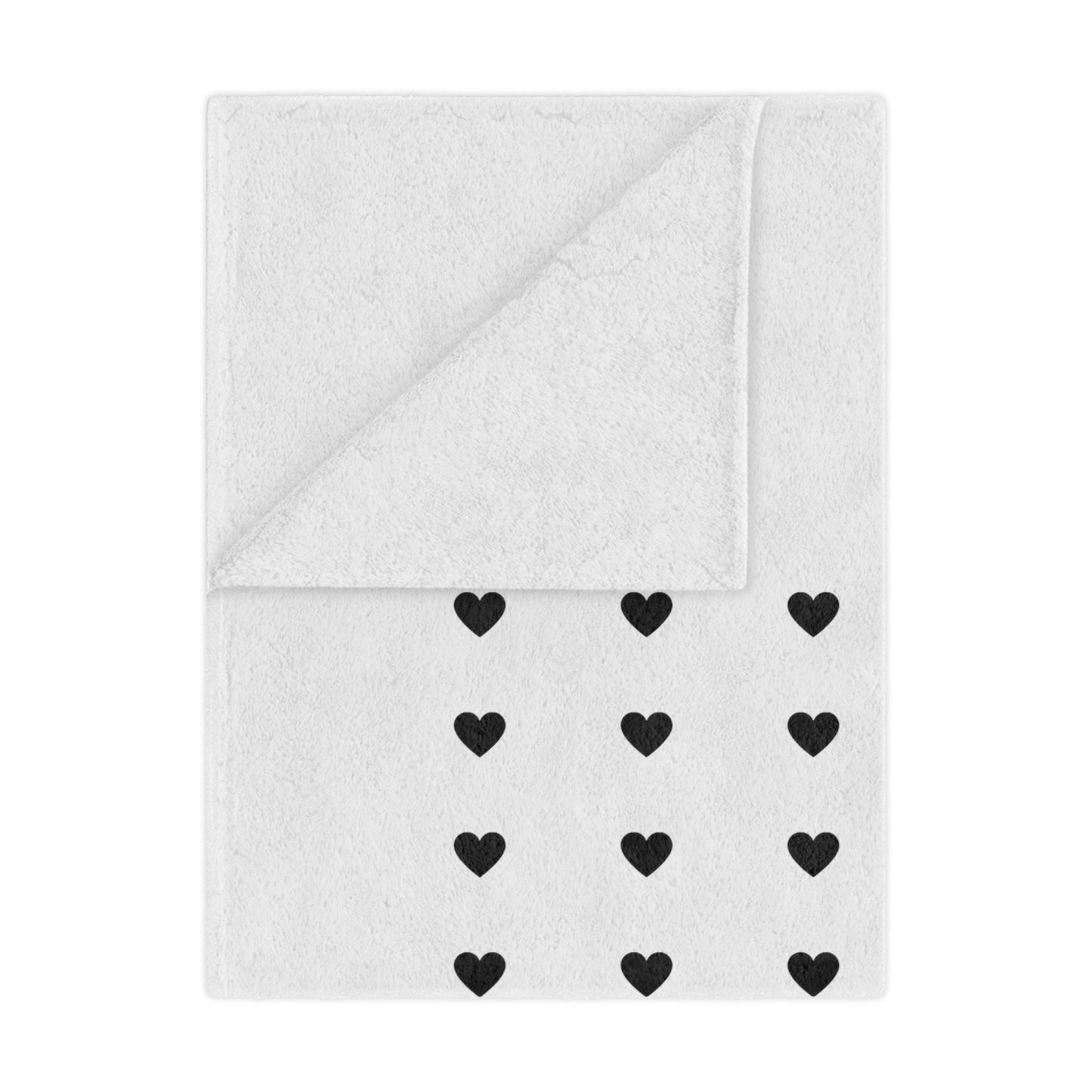 You are the one printed Minky Blanket for Valentine, Black