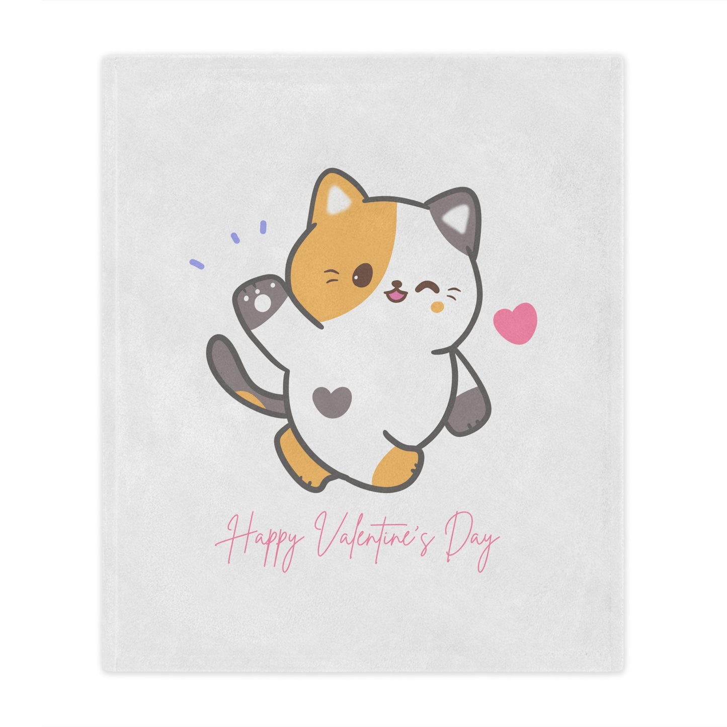 Happy Valentine Day Minky Blanket for Valentine