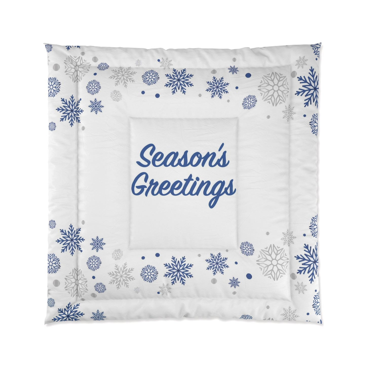 Holiday Comforter, Season's Greetings, White