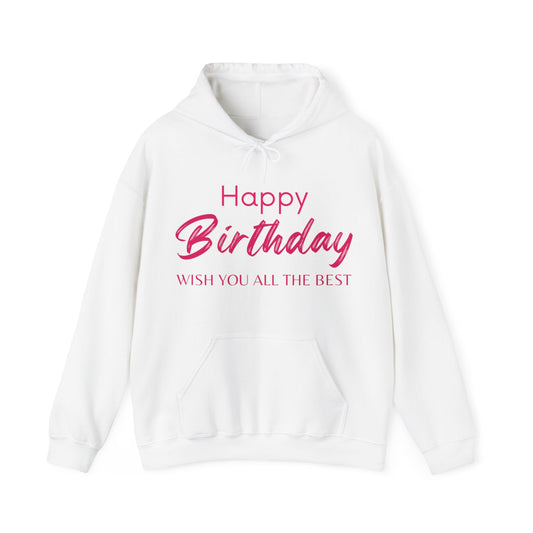 Happy Birthday Printed Unisex Heavy Blend™ Hooded Sweatshirt
