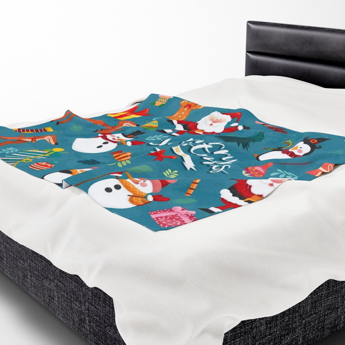 Christmas Velveteen Plush Throw Blanket – Soft & Cozy Winter Home Décor