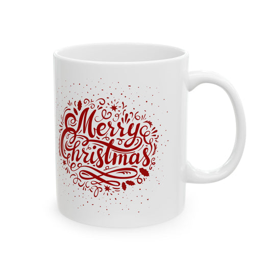 Celebrate in Style with a Merry Christmas Red Mug (11 & 15oz)