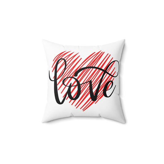 Love inside Heart Printed Pillow Case for Valentine Gift