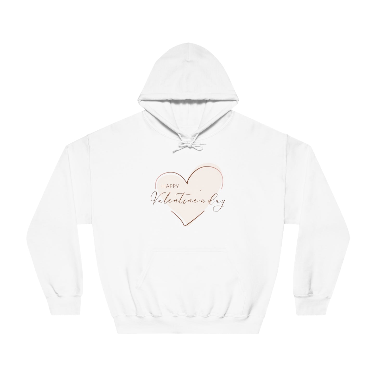 Valentine Sweatshirt Unisex,  DryBlend® Hooded Sweatshirt with Happy Valentine Print