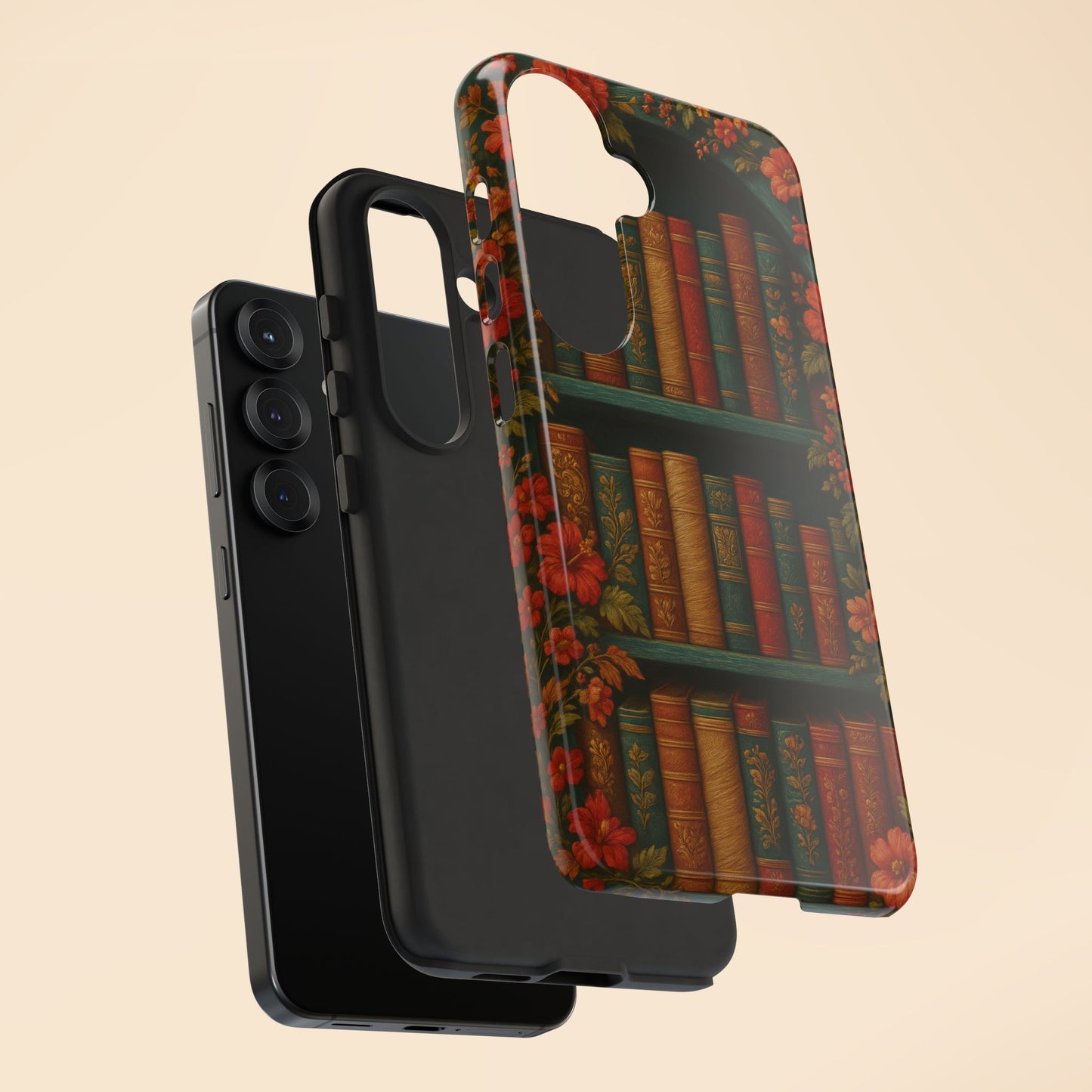 Phone Case - Bookshelf Vintage Book Lover's iPhone & Samsung Cover