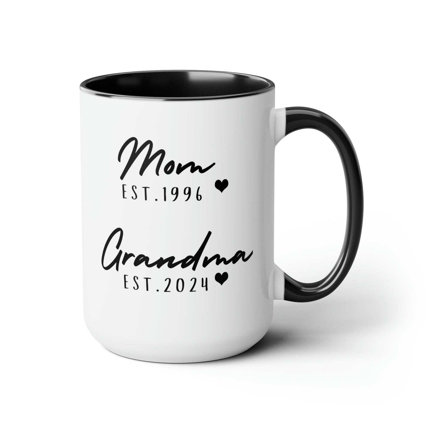 Mom & Grandmaa Custom Year Birthday Mug, Mother's Day Gift