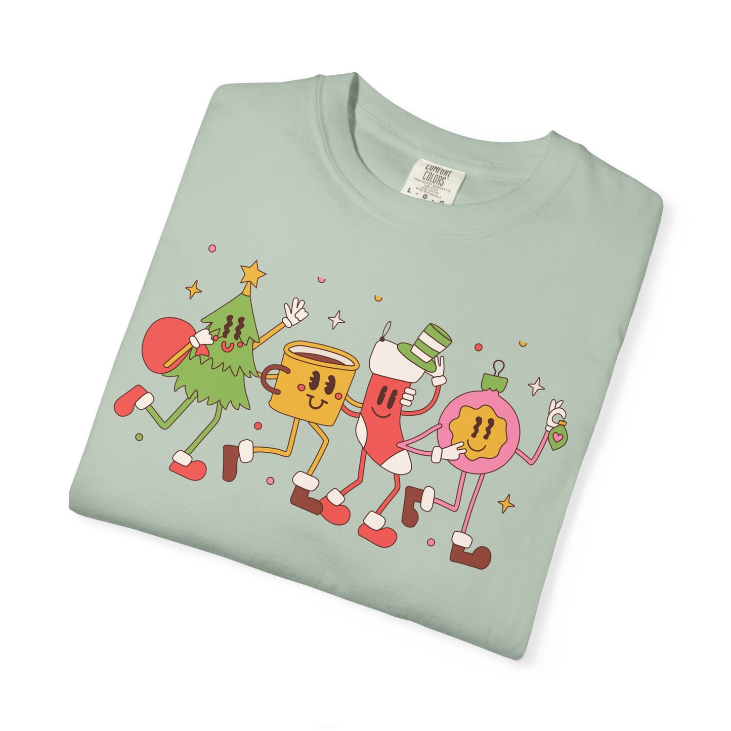 Cute Christmas Party Characters T-Shirt – Fun Holiday Graphic Tee for Adults & Teens