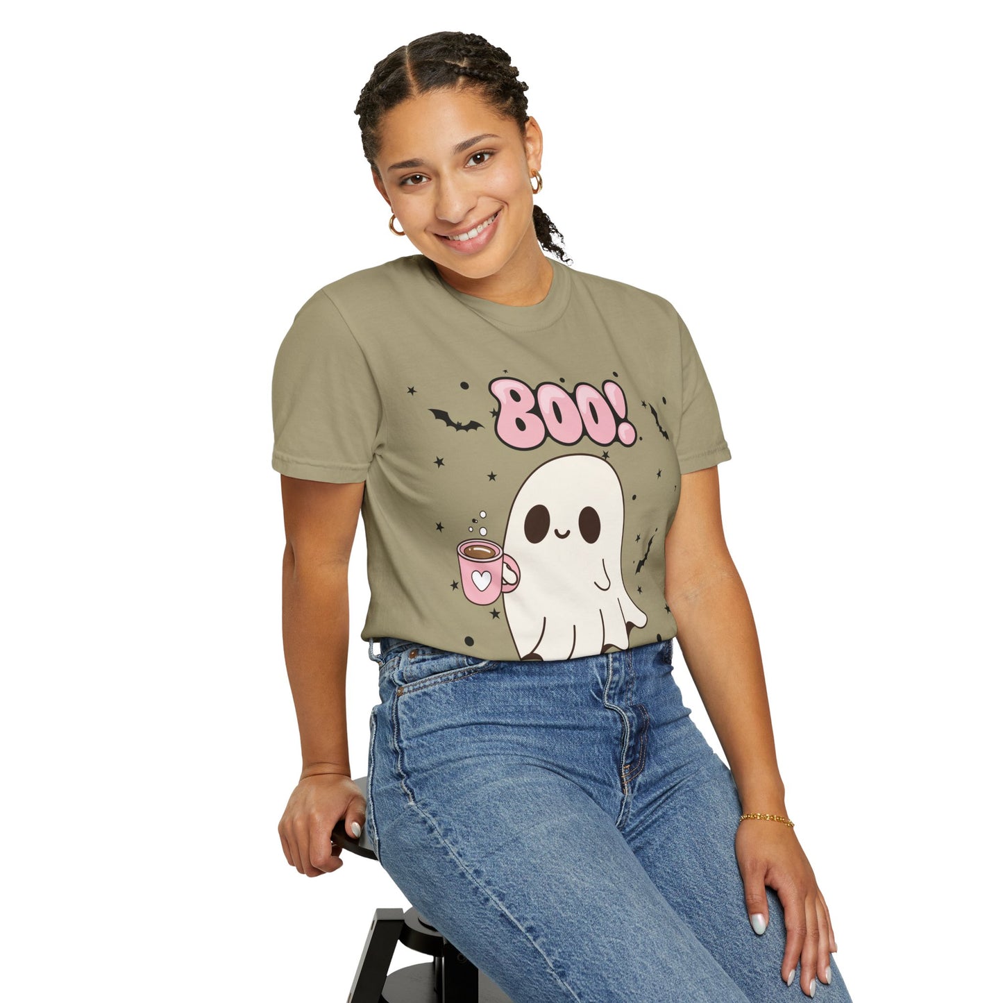 BOO Ghost Tee - Unisex Garment-Dyed T-shirt