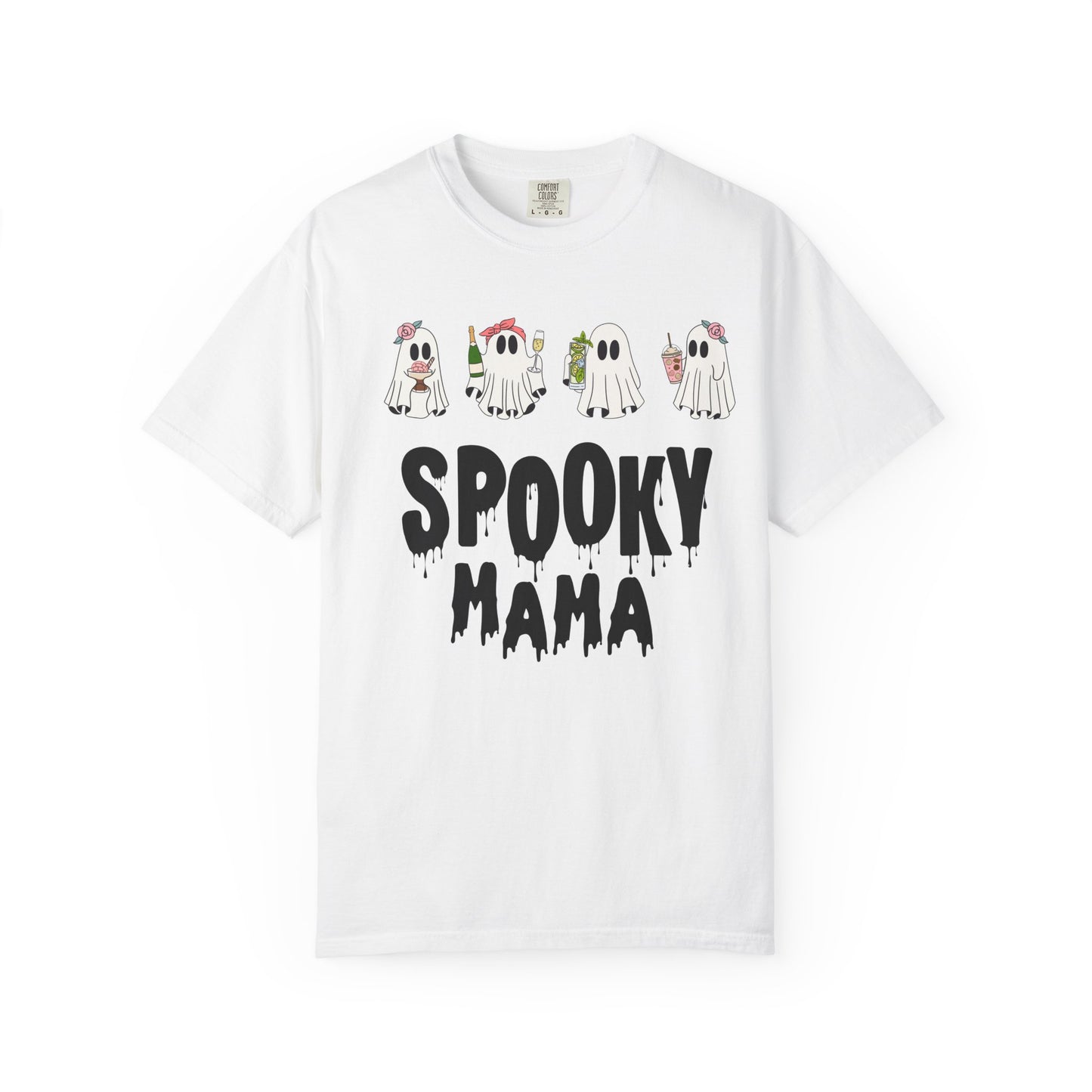 Halloween Spooky Mama Garment-Dyed T-shirt
