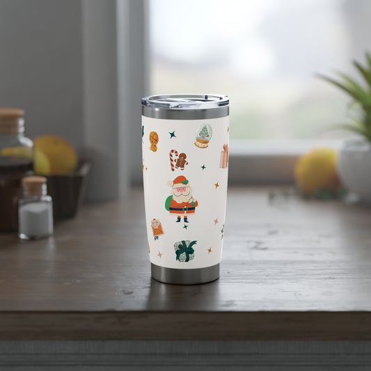 Christmas Santa Claus 20oz Tumbler, Santa Christmas Tumbler, Christmas Family Trip Tumbler, Stainless Steel Tumbler