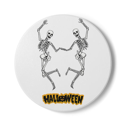 Dancing Skeletons Halloween Coaster – Spooky Party Drink Accessory