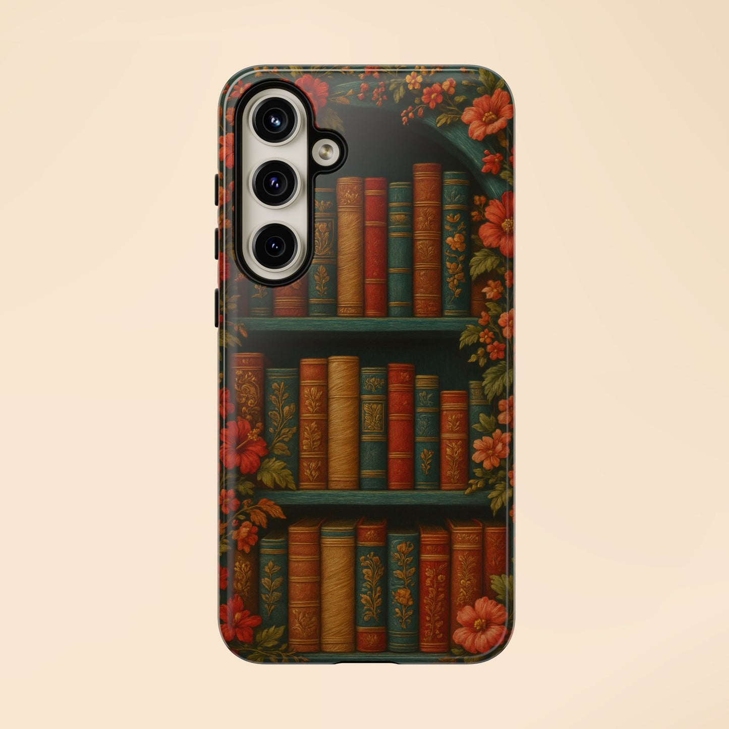 Phone Case - Bookshelf Vintage Book Lover's iPhone & Samsung Cover