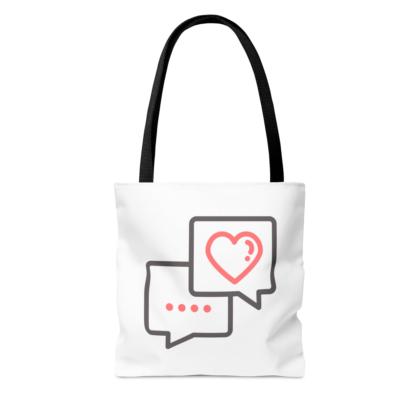 Messege from Heart Printed Tote Bag, Valentine's Tote Bag