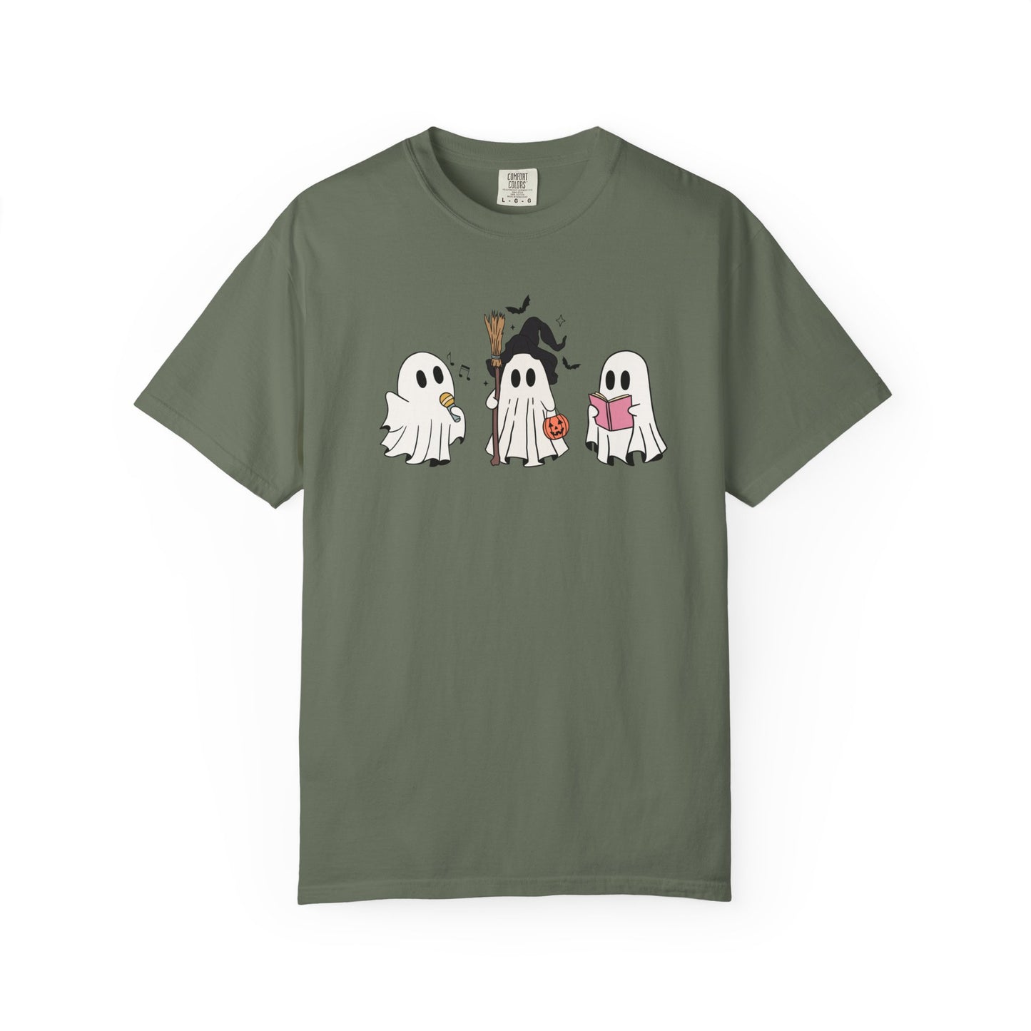 Cute Ghost Friends Halloween T-Shirt – Fun Cartoon Graphic Tee for Spooky Season