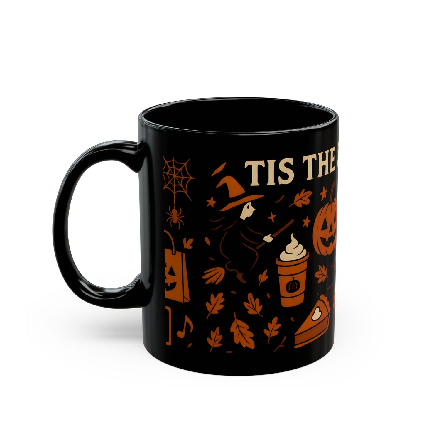 Cute Halloween Ghost Coffee Mug – Black Ceramic Cup for Fall & Spooky Season