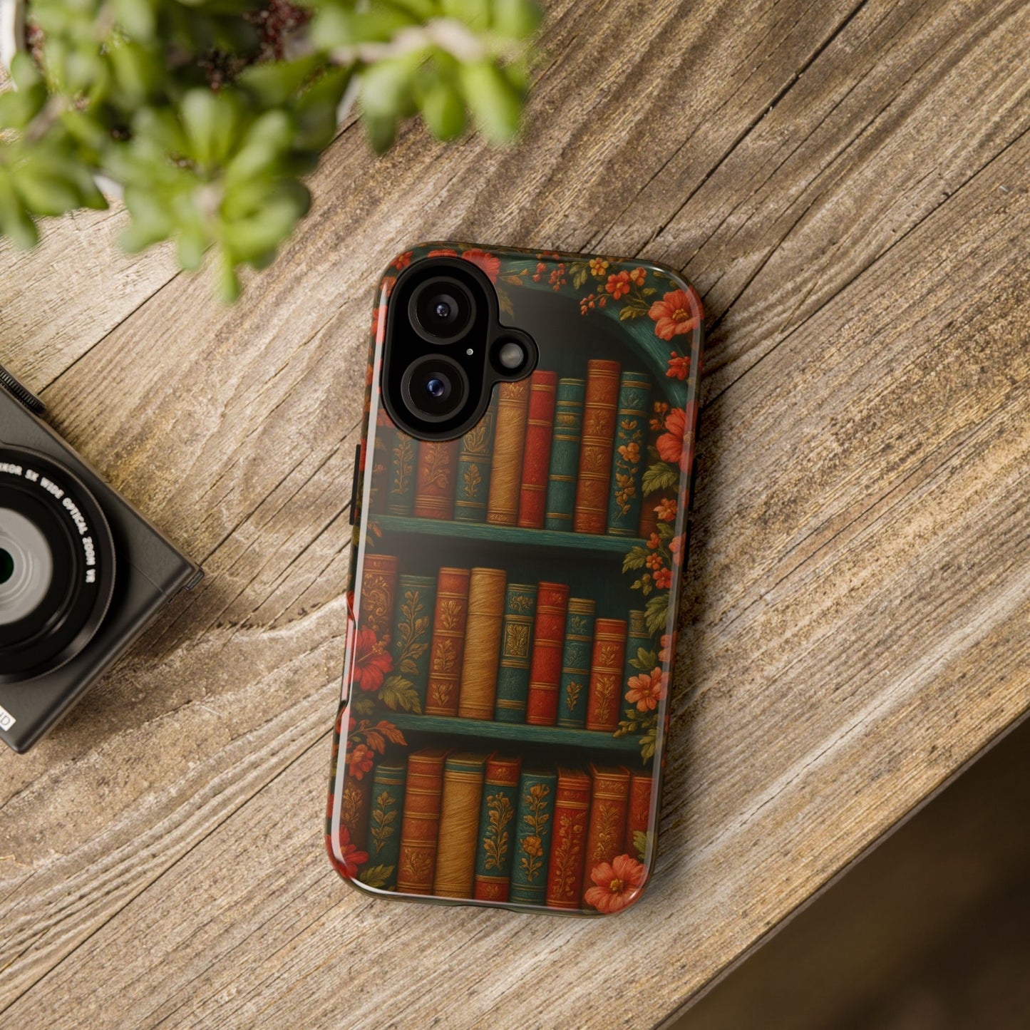 Phone Case - Bookshelf Vintage Book Lover's iPhone & Samsung Cover