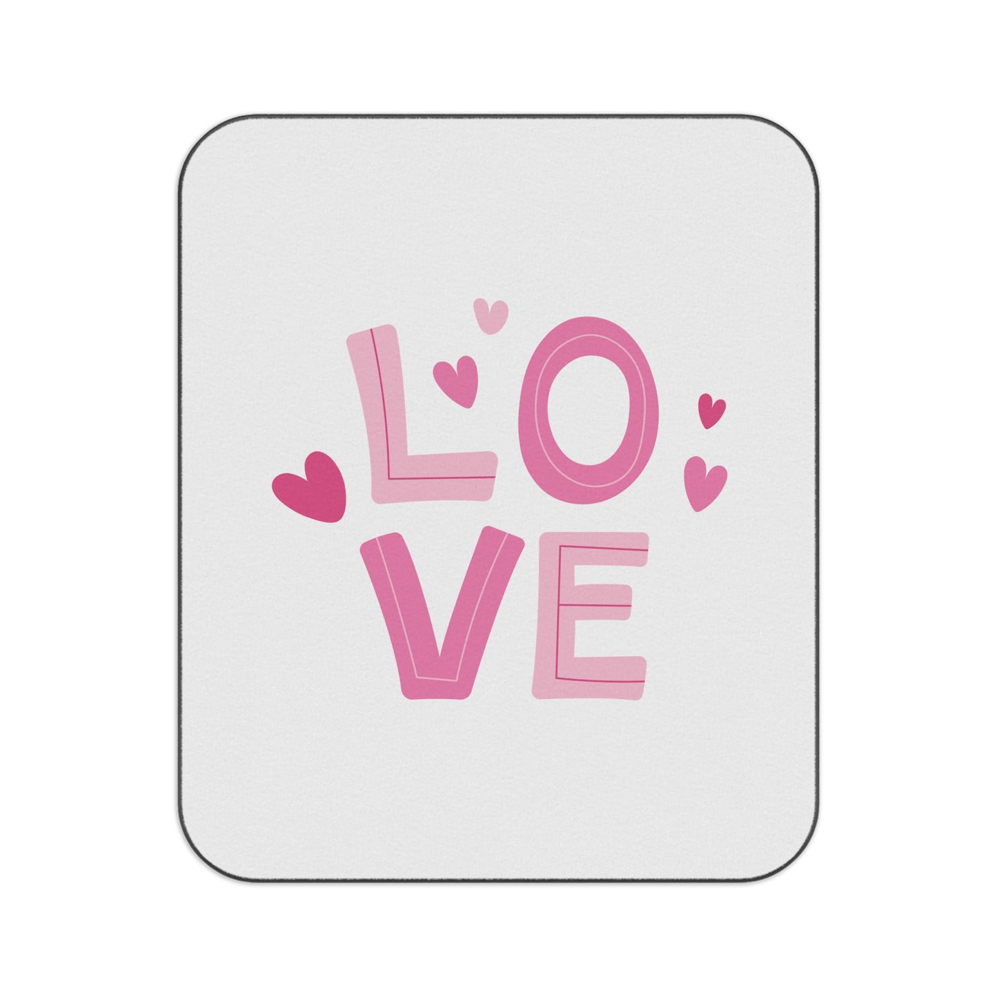 Love with Flying Heart Printed Picnic Valentine Blanket, Pink