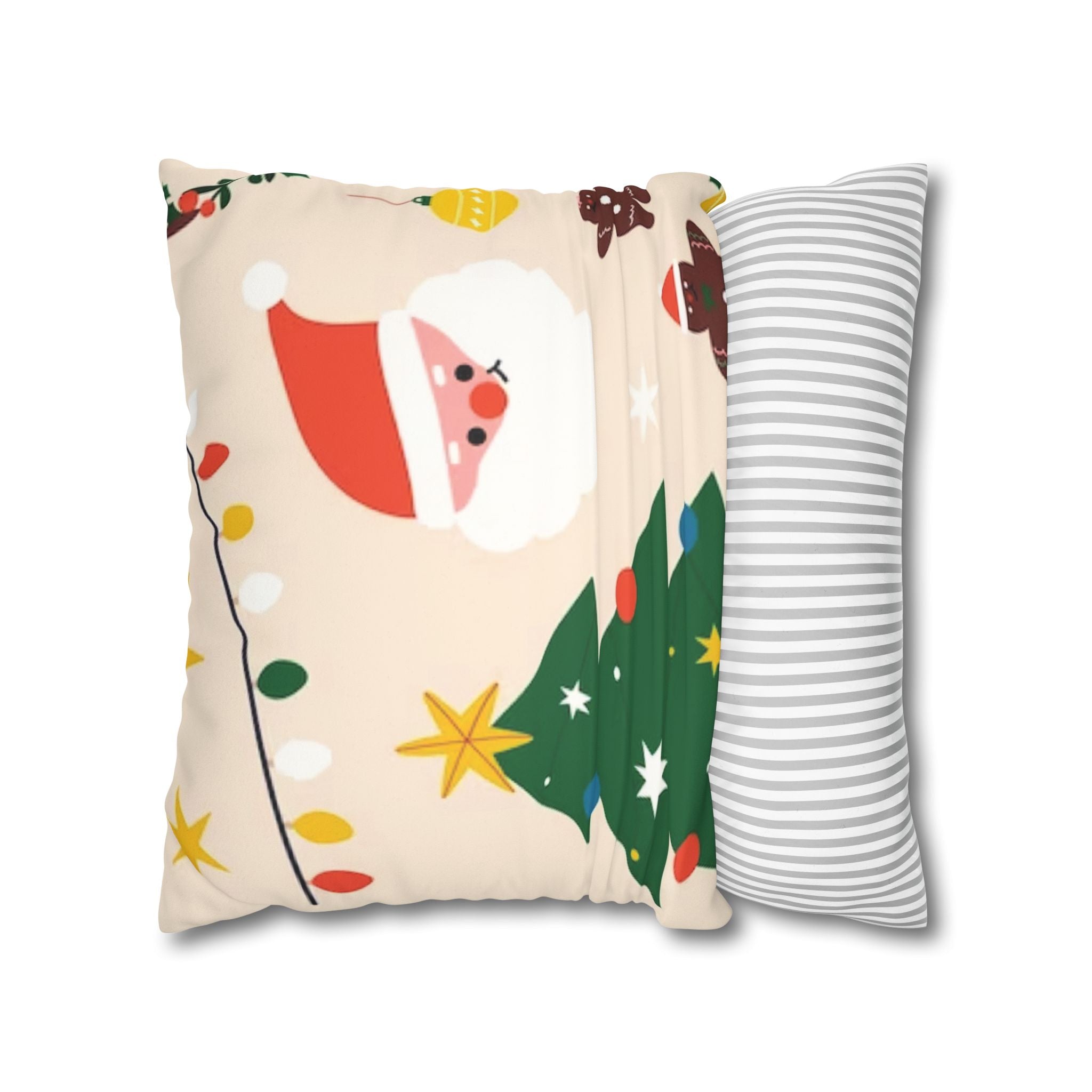 Christmas Faux Suede Decorative Pillow Cover – Square, Multiple Sizes