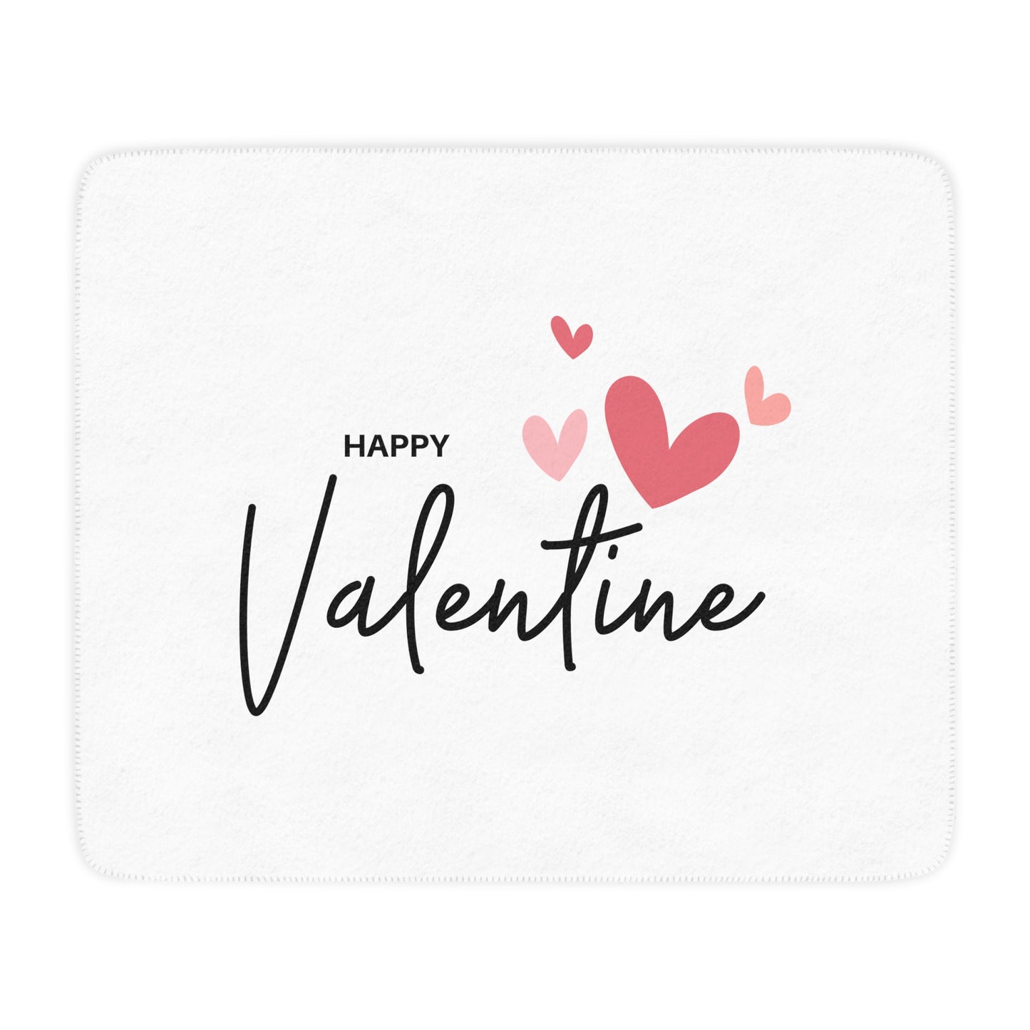 Happy Valentine with Flying Heart Printed Sherpa Blanket