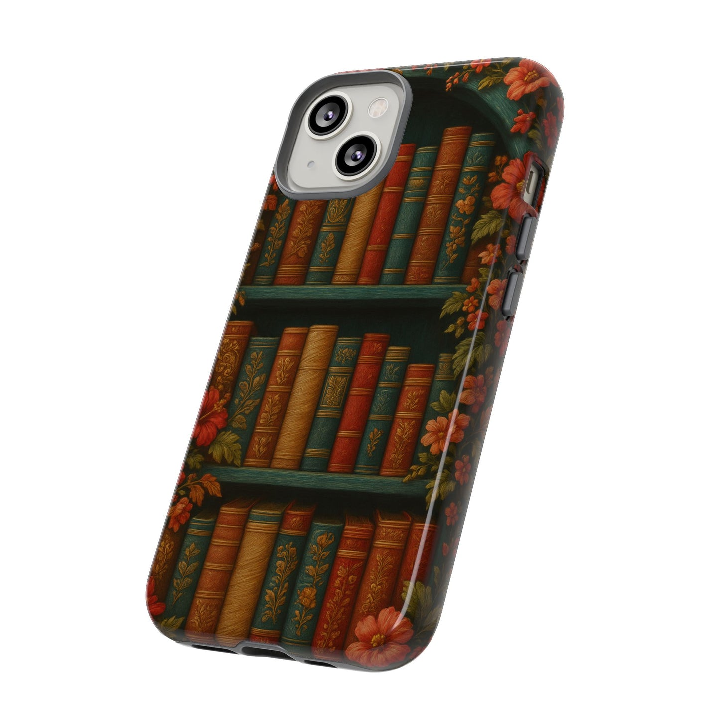 Phone Case - Bookshelf Vintage Book Lover's iPhone & Samsung Cover